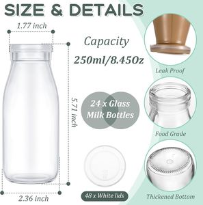 100ml 150ml <b>200ml</b> Glass Sealed Screw Metal Lid Hot Stamped Baby Food Yogurt Milk <b>Bottle</b> Pudding Jar Container - Product Image 2