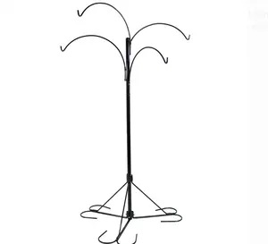 RM 4臂吊篮植物支架，带手臂，室内/室外花衣架风铃展示架