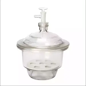 Thủy tinh boro3.3 rõ ràng hổ phách khô 150mm 180mm 210mm 300mm phòng thí nghiệm kính chân không desiccator