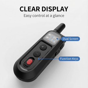 रिमोट 3 मोड ध्वनि कंपन के साथ ओम कुत्ते प्रशिक्षण कॉलर ध्वनि कंपन झटका दोहरी कुत्ते नियंत्रण 2 रिसीवर 1 ट्रांसमीटर दूरस्थ प्रशिक्षण - Product Image 4