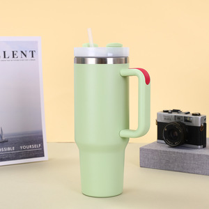 40oz Insulated Stainless Steel Vacuum Tumblers Thermos Flasks Drinking <b>Water</b> Bottle <b>with</b> Handle Gym Warm <b>Water</b> Mugs <b>with</b> <b>Straw</b> - Product Image 4