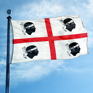 Drapeau personnalisé de la Sardaigne en polyester, bannière extérieure, drapeau mural régional italien <span class=keywords><strong>des</strong></span> Quatre Moors avec œillets en laiton - Product Image 1