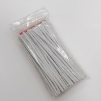 Nettoyeurs de pipe portables en coton et fil métallique de 4 mm pour accessoires de fumeur – Droits, à rayures ou à poils