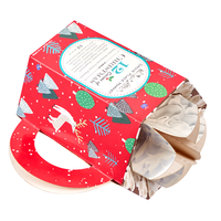Nouvelle collection de boîtes cadeaux de Noël créatives, personnalisées, écologiques, biodégradables, réutilisables, portables, avec gaufrage, paillettes et pelliculage mat