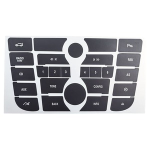 Autocollant de réparation des boutons de radio CD Buick Excelle, adhésif en PVC noir pour lecteur MP3 MP4 - Product Image 4