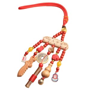 Pendentif en bois de pêche en forme de calebasse, décoration naturelle pour la maison, cadeau unisexe, 12 ans et plus - Product Image 5