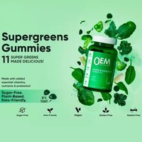 Gomitas Super Greens con Probióticos y Vitaminas B12, Ácido Fólico, Apoyo Digestivo e Inmunológico, Aptas para Dieta Keto, a Base de Plantas
