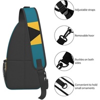 Sac à bandoulière avec drapeau des Bahamas, sac à dos patriotique de grande capacité, sac à dos de voyage et de randonnée, sac à bandoulière pour hommes et femmes, personnalisé