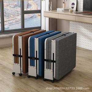 Lit pliant rectangulaire Myb 632 avec cadre argenté, 170x55x22 cm, pour le bureau, la sieste, adapté aux adultes, enfants, animaux domestiques et personnes âgées - Product Image 4