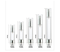 Flacons pompe airless en plastique 10ml 20ml 30ml avec estampage doré pour masque facial et shampoing, emballage OEM, sérigraphie