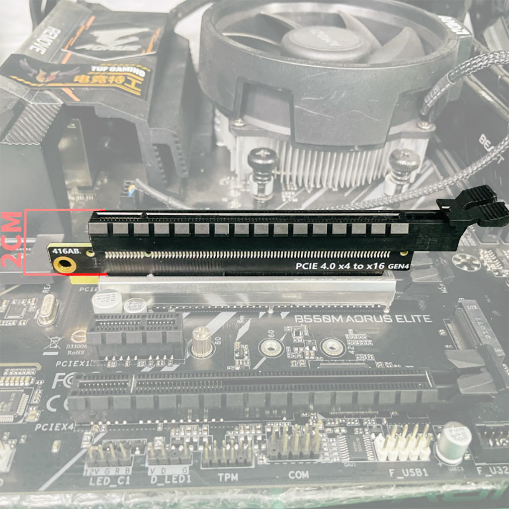 Convertidor de tarjeta vertical PCIe 4,0 X4 /X8 a X16/X16 ranura