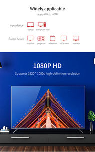 Câble <span class=keywords><strong>HDMI</strong></span> <span class=keywords><strong>vers</strong></span> <span class=keywords><strong>VGA</strong></span> plaqué or VegGieg personnalisé OEM, adaptateur mâle <span class=keywords><strong>VGA</strong></span> <span class=keywords><strong>vers</strong></span> <span class=keywords><strong>HDMI</strong></span> mâle 1080p pour câble convertisseur - Product Image 5