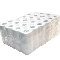Papier toilette de haute qualité en pâte de bois vierge écologique, jetable aux toilettes - Rouleau de papier commercial blanc pour hôtels avec mandrin