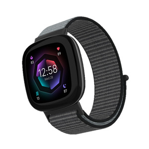 Correas de nailon compatibles con <span class=keywords><strong>Fitbit</strong></span> <span class=keywords><strong>Versa</strong></span> 4 Sense <span class=keywords><strong>2</strong></span>, correa de repuesto ajustable deportiva transpirable, accesorios para pulsera para hombre y <span class=keywords><strong>mujer</strong></span> - Product Image 2