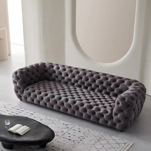 Muebles de Lujo, Sofá Seccional de Cuero de Estilo Nórdico para Sala de Estar - Product Image 5