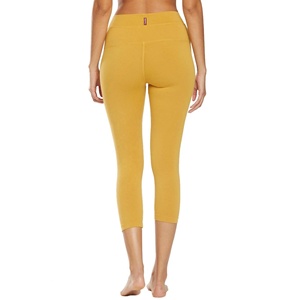 Vêtements de sport pour femmes en polyester et élasthanne, pantalon capri court pour la gym, le yoga, taille élastique, léger - Product Image 5