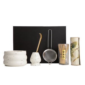 Juego de Té Matcha con Batidor de Bambú, 5 Piezas, Ecológico, Moderno, con Tazón de Cerámica y Boquilla - Product Image 1