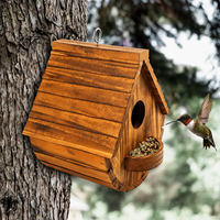 Vente en gros usine – Nouvelle maison à oiseaux en bois de pin, écologique, durable, détachable et personnalisable pour moineaux, pinsons et moineaux rouges