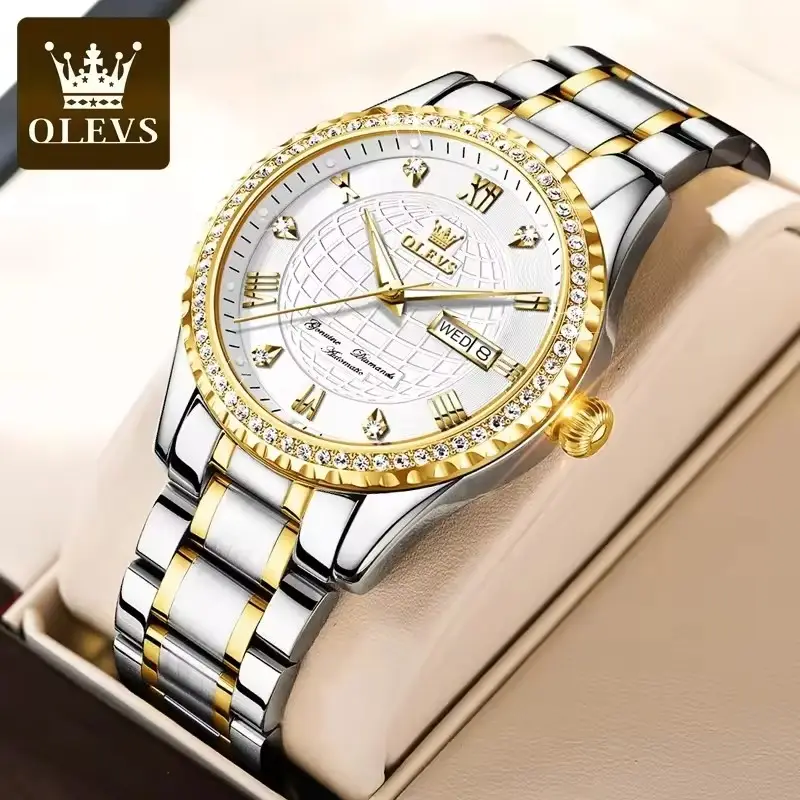 OLEVS 6616 Brand Man Fashion Business Watches Cheap Prices Logo Customized Stainless Steel Clock WristWatch For Men