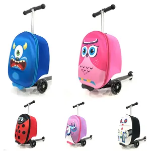 19 pulgadas barato carro bolsa de equipaje para MOQ pequeño niños EVA ruedas plegables para equipaje niños maleta de viaje