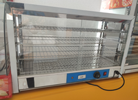 Vitrine commerciale de nourriture chaude d'acier inoxydable/réchauffeur de nourriture d'affichage en verre de haute qualité