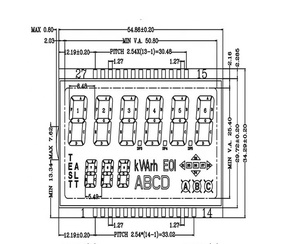 Tùy chỉnh thiết kế nhỏ kỹ thuật số với góc nhìn <span class=keywords><strong>6</strong></span>:0 tích cực pin kết nối TN <span class=keywords><strong>LCD</strong></span> hiển thị module cho Đồng hồ điện - Product Image 4