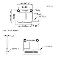 Mini SSD MSATA MO-300B à large plage de température, capteur thermique, haute résistance aux chocs pour montage sur véhicule, petit terminal industriel