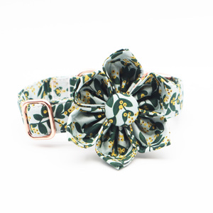 Màu Xanh Floral Nhà Cung Cấp Vật Nuôi Bán Buôn Sinh Thái Tùy Chỉnh Chất Lượng Cao Dog Collar Leash Dog Collar Bow - Product Image 4