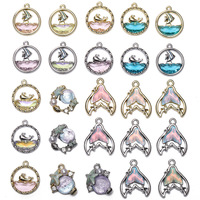 Alliage de verre océan coquille pendentif bricolage perle bijoux accessoires matériaux