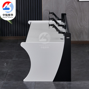 Set di Consolle Estensibili in Ferro di Alta Qualità e Design Moderno <span class=keywords><strong>per</strong></span> Ufficio - Product Image 4