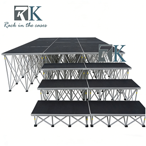 Plateforme de scène en contreplaqué 4 pieds x 4 pieds, podium en aluminium, scène mobile pour mariage, spectacle, exposition, événements musicaux - Product Image 2