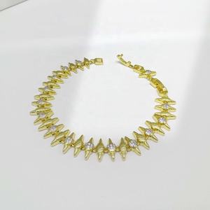 Pulsera de plata de ley 925, estilo chunky, joyería fina, chapada en oro, de lujo, estilo hip hop, con cuentas geométricas, precio de fábrica. - Product Image 2