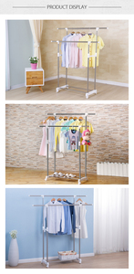 Prix bon marché, tout nouveau design pour séchoir suspendu à vêtements roulant de haut niveau avec <span class=keywords><strong>étagère</strong></span>s à <span class=keywords><strong>2</strong></span> couches - Product Image 6