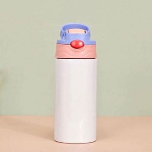 AGH USA Warehouses – Gourdes isothermes en acier inoxydable 12 oz, écologiques, multicolores, pour bébés et enfants, vierges pour sublimation, pour le camping - Product Image 2
