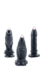CHISA Detector 21CM 328g Black PVC Fantasy Alien Dildo 5.1cm Segmented Suction Cup Water Repellent Naked Legend Intro Anal Adult - Product Image 1