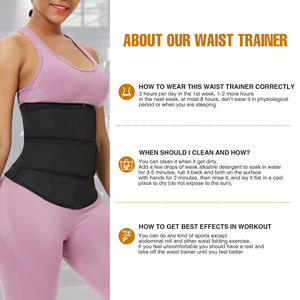 PROMO HEKSIN Sabuk Pelangsing Perut Wanita dengan Logo Kustom, Resleting Depan, Bahan Lateks - Product Image 4