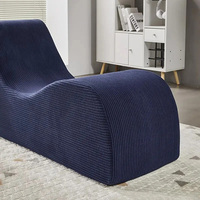 Chaise longue ergonomique de yoga en gros pour l'intérieur avec poche latérale, coussin lombaire pour étirements, relaxation et exercices
