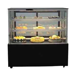 Vitrina Refrigerada para Pasteles de Mármol Artificial con Puerta Corredera de Vidrio, Iluminación LED y Enfriamiento por Aire de 2-10°C para Cafetería o Panadería - Product Image 5