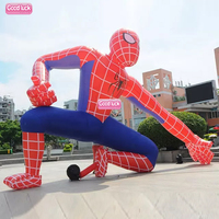 Articles de fête en plein air, personnages de dessins animés géants, personnages de films, super-héros Spiderman gonflables, gonflables publicitaires