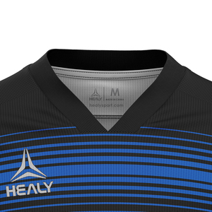 Personnalisé sur mesure classique rayé à manches longues maillot de football Style intemporel doux flexible 100% polyester léger respirant - Product Image 3