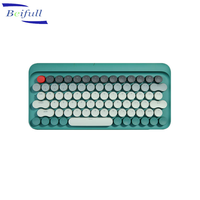 Lofree mesin tik LED untuk wanita, mesin tik permainan kantor lampu latar LED gaya sederhana mekanis Keyboard BT nirkabel titik teh susu