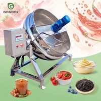 Marmite électrique de table 200 litres pour cuisson vapeur de fruits, réglable avec agitation et mélangeur