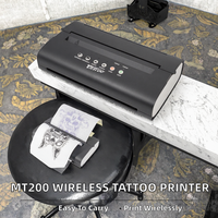 Printer Termal Tato Nirkabel Genggam Profesional Hotsale MT200 Mini A4 Bluetooth Tahan Air Plastik untuk Rumah Kantor