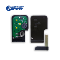Xautokey 3 boutons porte-clés de voiture à distance intelligent 433Mhz ID46 PCF7947 puce pour Renault Megane 2 scénic 2003-2008 avec étui détachable