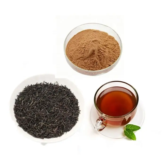 En iyi 100% saf doğal siyah çay ekstresi anında toz