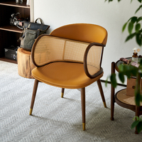 Chaises de salle à manger en bois massif, siège de styliste, nordique et moderne, avec dossier en rotin, pour hôtel, Restaurant, café, magasin
