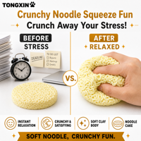 Jouet Squishy Instantané Effet Croustillant en Pâte à Modeler TONGXIN, Jouets à Presser, Balles Anti-Stress, Jouets Sensoriels, Jouets Fidget Squishy