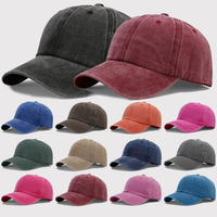 Casquettes de baseball unisexe en coton uni, délavées à l'acide, effet vieilli, style vintage, avec logo personnalisé, 6 panneaux, modèle Dad Hat vierge, vente en gros