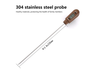 Thermomètre numérique électronique 2 en 1 pour la cuisine, la cuisson des aliments, le chocolat, avec spatule en silicone - Product Image 4