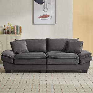 DB Comfortable Upholstered Corduroy Loveseat <b>Sofa</b> Pillows Deep Seat Sleeper Couch <b>for</b> Bedroom <b>Living</b> <b>Room</b> Stylish Furniture Set - Product Image 1